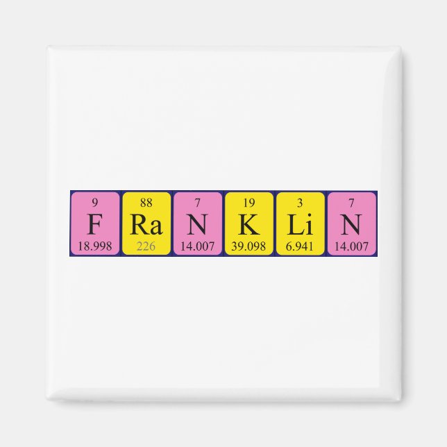 Franklin-Periodenmagnet Magnet (Vorne)