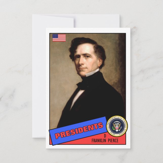 Franklin Pierce Baseball Card (Vorderseite)
