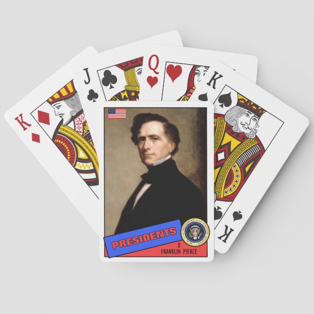 Franklin Pierce Baseball Card Spielkarten (Rückseite)
