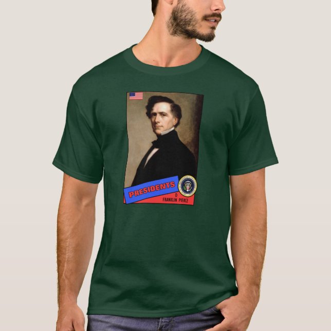 Franklin Pierce Baseball Card T-Shirt (Vorderseite)