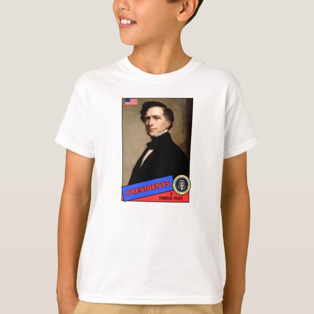 Franklin Pierce Baseball Card T-Shirt (Vorderseite)