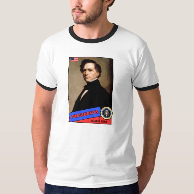 Franklin Pierce Baseball Card T-Shirt (Vorderseite)