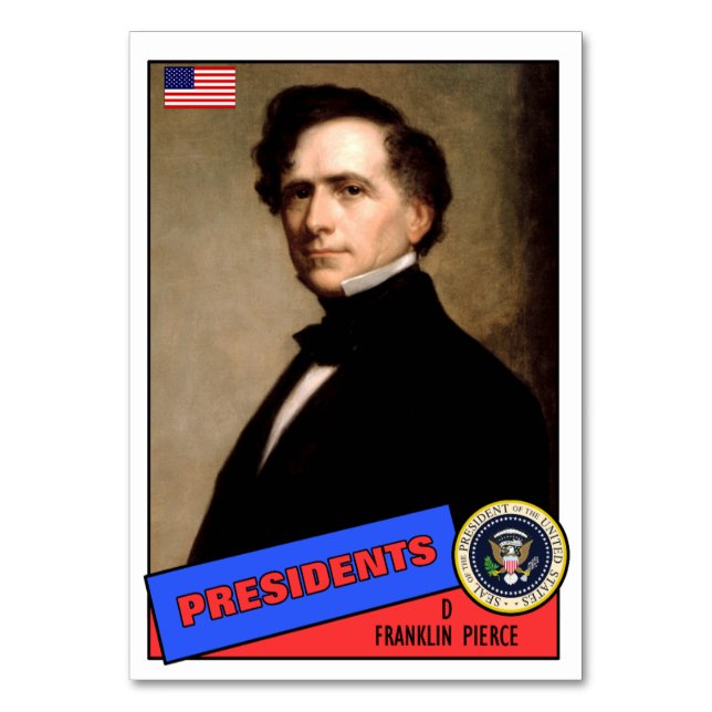 Franklin Pierce Baseball Card Tischnummer (Vorderseite)