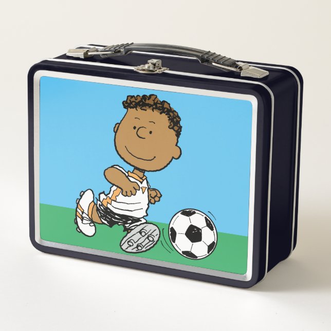 Franklin Playing Soccer Metall Brotdose (Vorderseite)