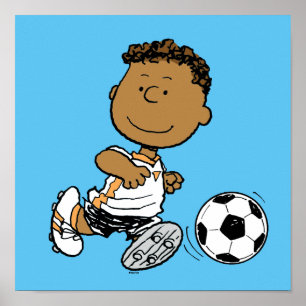 Franklin Playing Soccer Poster