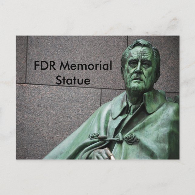 Franklin Roosevelt Statue am FDR-Gedenkmal Postkarte (Vorderseite)