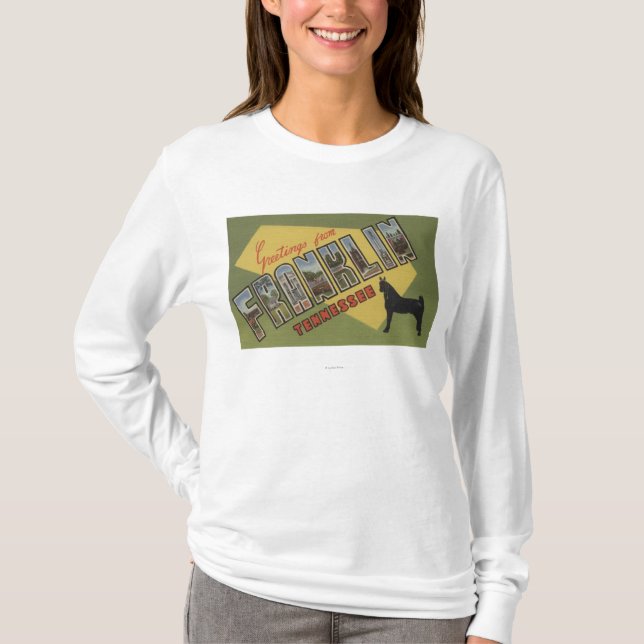 Franklin, Tennessee - große Buchstabe-Szenen T-Shirt (Vorderseite)