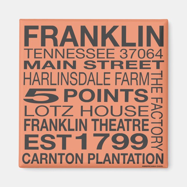 Franklin Tennessee Magnet (Devant)