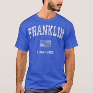 Franklin Tennessee TN Vintag American Flag T-Shirt