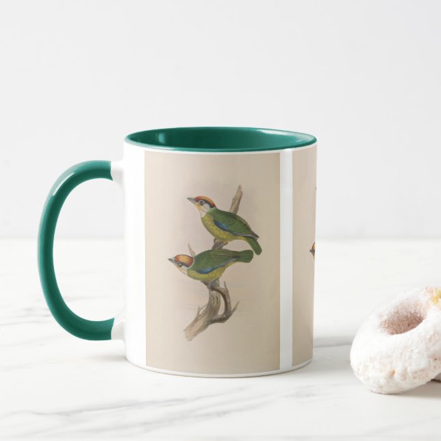 Franklins Bartvogel von John Gould Tasse (Mit Donut)