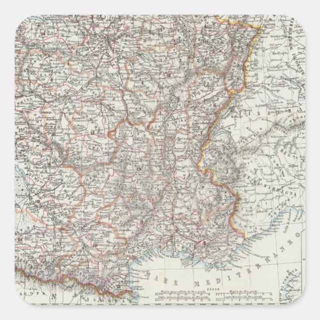Frankreich 10 quadratischer aufkleber (Vorderseite)