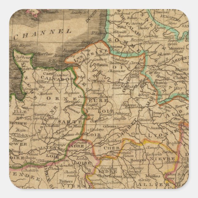 Frankreich 13 quadratischer aufkleber (Vorderseite)