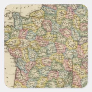 Frankreich 13 quadratischer aufkleber