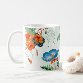 Frankreich 1830 Florales Antikes Tapetenpapier Kaffeetasse
