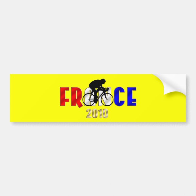 Frankreich 2010 radfahrengeschenke für Radfahrer Autoaufkleber (Vorne)