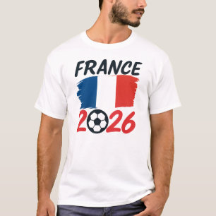 Frankreich 2026 Fußballfan-Design Flaggenfarben T-Shirt