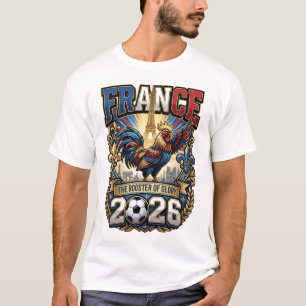 Frankreich 2026 Personalisiertes Fußball-Fan-T-Shi T-Shirt
