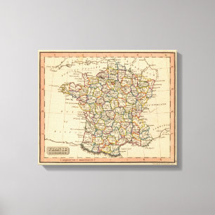 Frankreich, Abteilungen Leinwanddruck