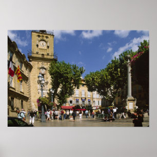 Frankreich, Aix en Provence, La Place de la Maire Poster