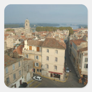 Frankreich, Arles, Provence, Stadtansicht aus Quadratischer Aufkleber