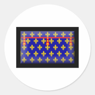 Frankreich-Artois Flagge Runder Aufkleber