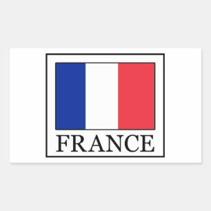 Frankreich-Aufkleber Rechteckiger Aufkleber