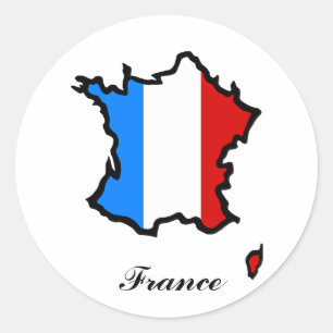 Frankreich-Aufkleber Runder Aufkleber