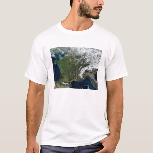 Frankreich aus dem Weltraum T-Shirt (Vorderseite)
