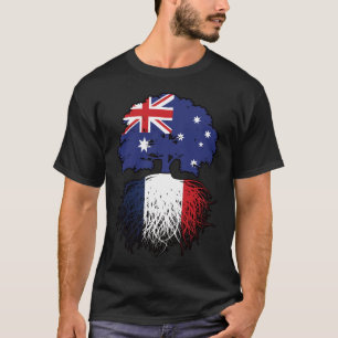 Frankreich - australisches Tree Roots-Flag T-Shirt