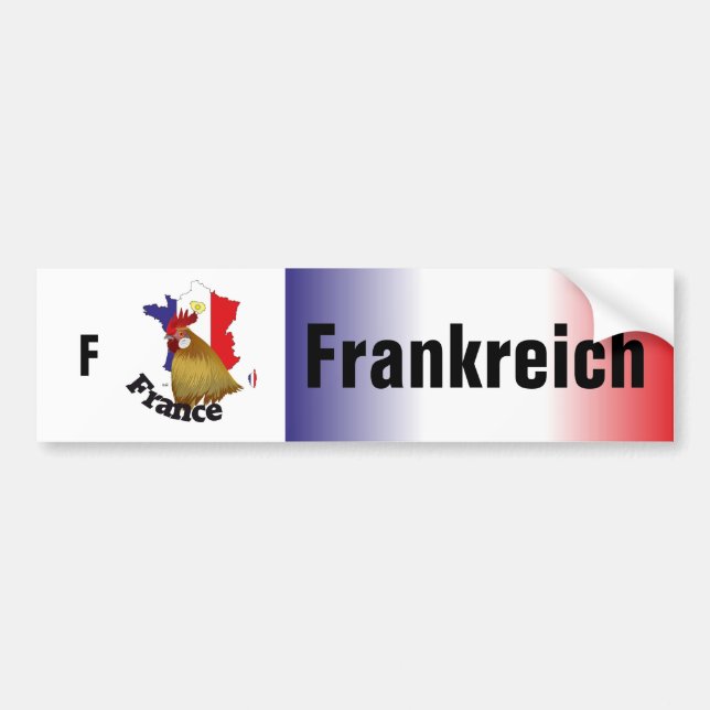 Frankreich Autoaufkleber (Vorne)