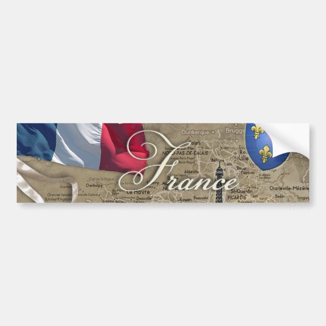 Frankreich Autoaufkleber (Vorne)