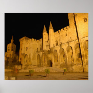 Frankreich, Avignon, Provence, Papstpalast bei Nac Poster