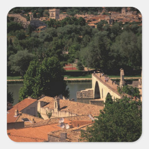 Frankreich, Avignon, Provence. Pont St., Benezet. Quadratischer Aufkleber