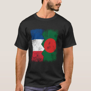 Frankreich Bangladesch Flaggen Halb BENGALISCHE Fr T-Shirt