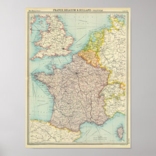 Frankreich, Belgien und Holland Poster