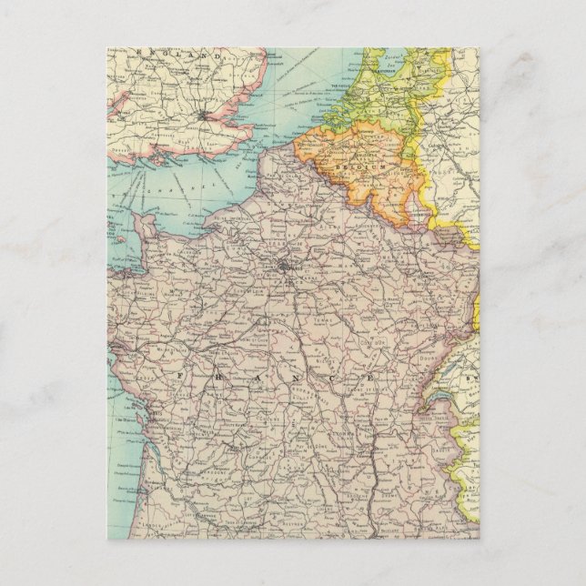 Frankreich, Belgien und Holland Postkarte (Vorderseite)