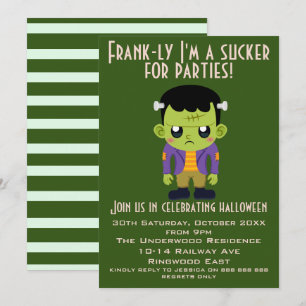 FRANKREICH BIN ICH FÜR PARTYS HALLOWEEN SUCKER EINLADUNG