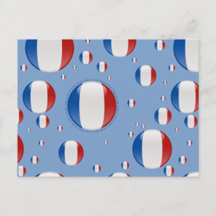 Frankreich - Blasen-Flagge Postkarte