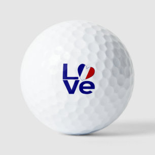Frankreich Blau LOVE Herz Flagge Golfball