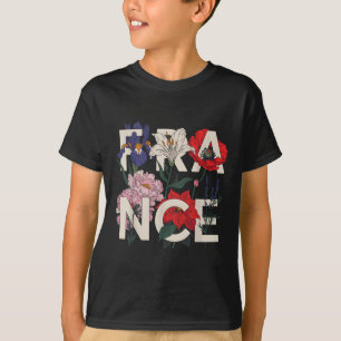 Frankreich Blume Botany French Souvenir Botanical  T-Shirt