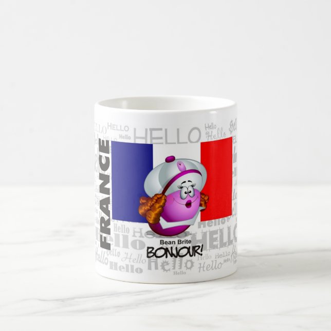 FRANKREICH - Bonjour Kaffeetasse (Mittel)