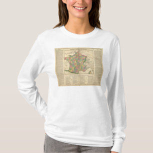 Frankreich-Chronologie-Karte T-Shirt