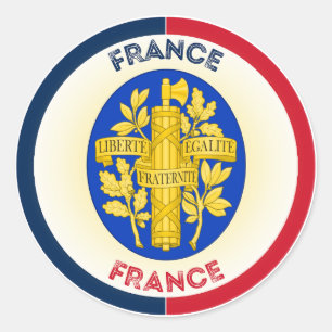 Frankreich Coat of Arms Circle Shape Runder Aufkleber