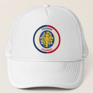 Frankreich Coat of Arms Circle Shape Truckerkappe