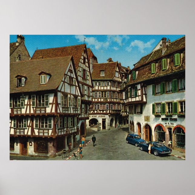 Frankreich, Colmar, Elsass, Fachwerkhäuser Poster (Vorne)