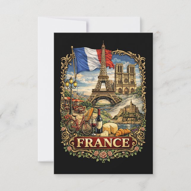Frankreich Dankeskarte (Vorderseite)