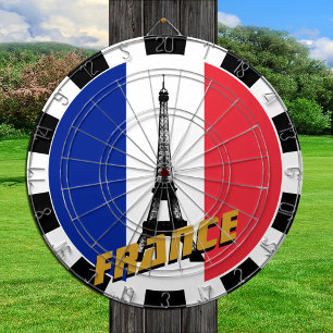 Frankreich Dartboard & French Flag, Paris / Game B Dartscheibe