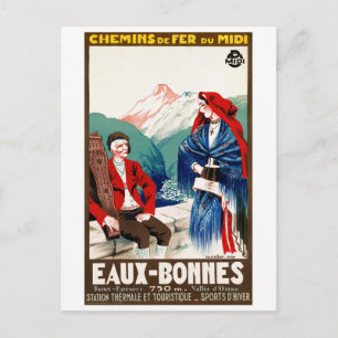 Frankreich Das Vintage Travel Poster Postkarte
