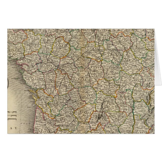 Frankreich Departement Boundaries (Vorderseite (Horizontal))