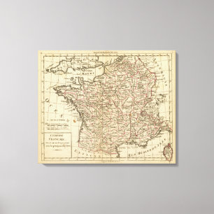 Frankreich, Departements Leinwanddruck